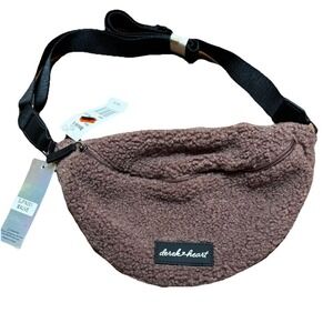 Derek Heart Plush Mauve Waist Bag or Crossbody Plush‎